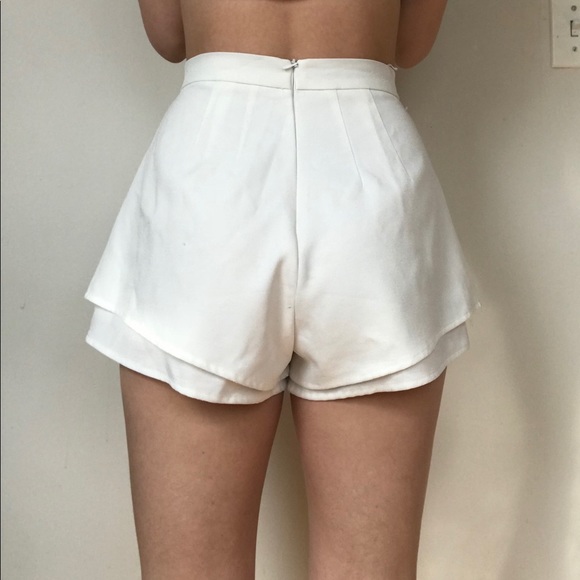 White Flared Shorts | Poshmark